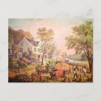 Farmer's Home Harvest Postcard by vintageamerican at Zazzle