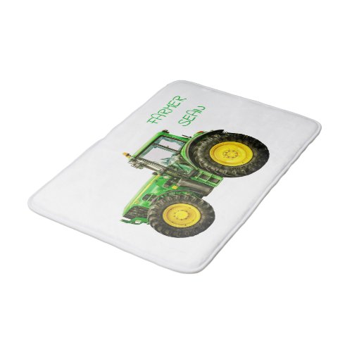 Farmers John Deere Tractor Bath Mat