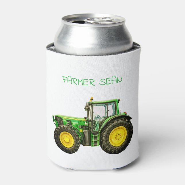 Farmers John Deere Tractor Can Cooler (Can Front)