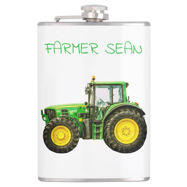 Farmers John Deere Tractor Flask (Front)