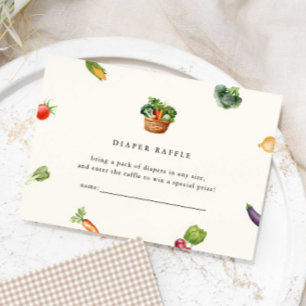 Farmers Locally Grown Baby Shower Diaper Raffle Enclosure Card