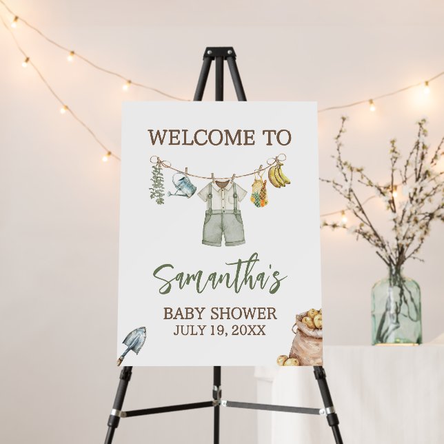 Farmers Locally Grown Baby Shower Welcome Sign (In Situ (Stand))