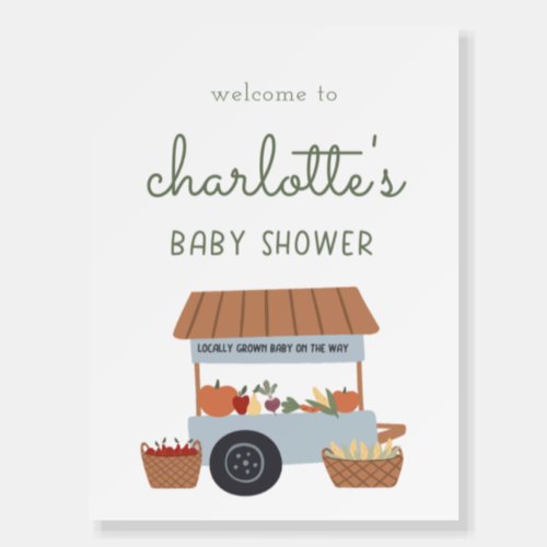 Farmers Locally Grown Baby Shower Welcome Sign 