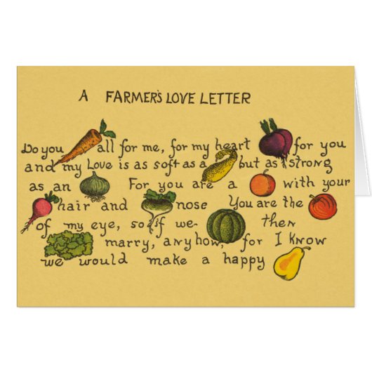 Farmer's Love Letter in Fruits and Vegetables (Front Horizontal)