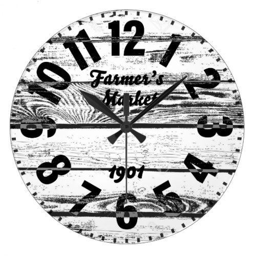 Farmer's Market Antique Large Clock