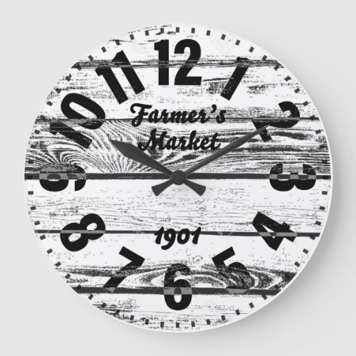 Farmers Market Antique Large Clock