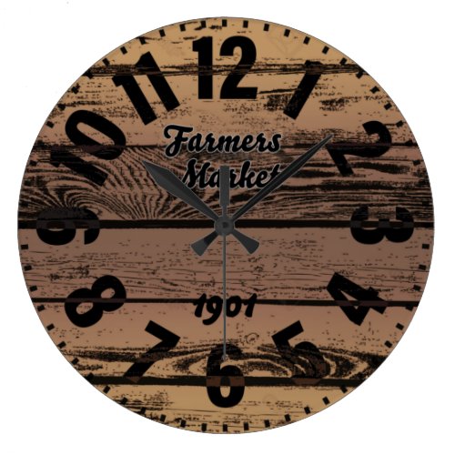 Farmers Market Antique Large Clock