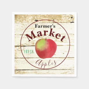 Farmer's market apples napkins