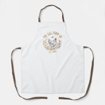 Farmers Market Apron Watercolor Grey Hen Meadow