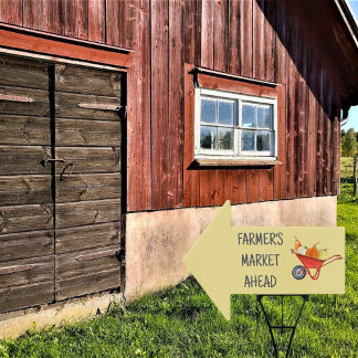 Farmer's Market Arrow Sign