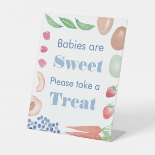 Farmers Market Baby Boy Shower Favor Table Pedestal Sign