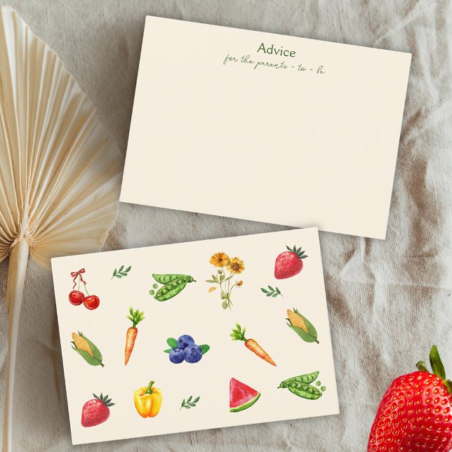 Farmers Market Baby Shower Advice Card (Creator Uploaded)
