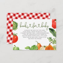 Farmers Market Baby Shower Book Request  Enclosure Card