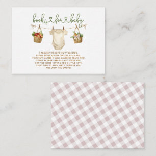 Farmers Market Baby Shower Book Request Enclosure Card