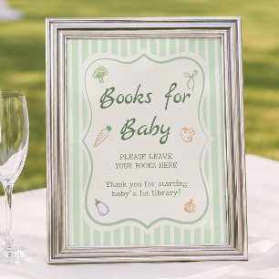 Farmers Market Baby Shower Books for baby  Poster