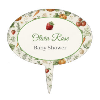 Farmers Market Baby Shower Cupcake Topper