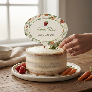 Farmers Market Baby Shower Cupcake Topper