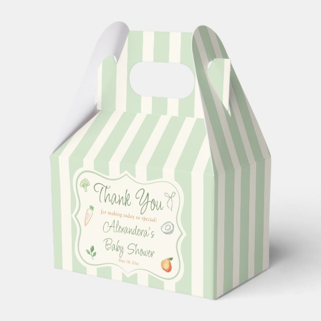Farmers Market Baby Shower Favor Boxes (Front Side)