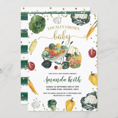 Farmers Market Baby Shower Invitation