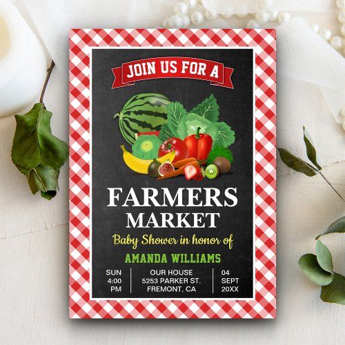 Farmers Market Baby Shower Invitation