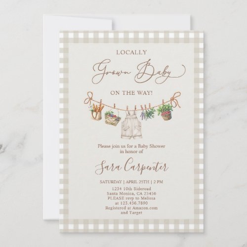 Farmers Market Baby Shower Invite
