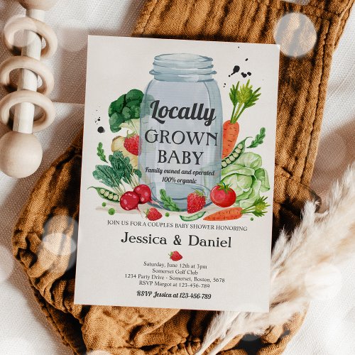 Farmers Market Baby Shower Locally Grown Baby Invi Invitation