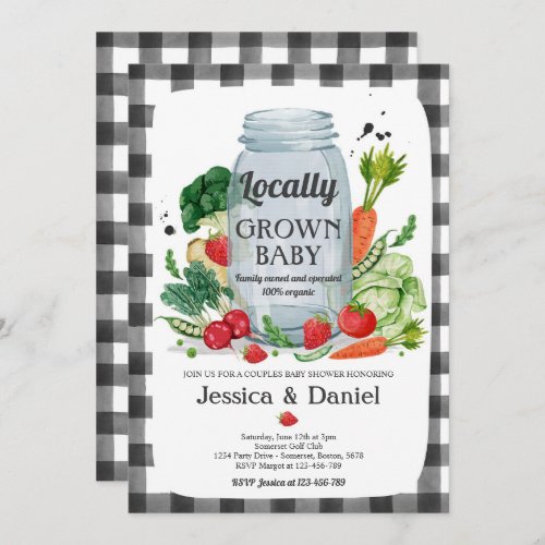 Farmers Market Baby Shower Locally Grown Baby Invi Invitation