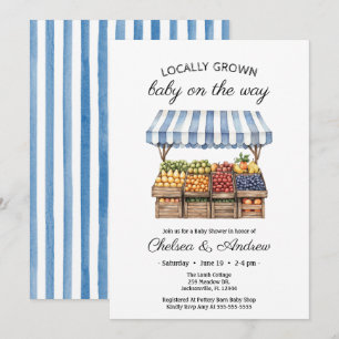 Farmers Market Baby Shower Locally Grown Baby Invitation