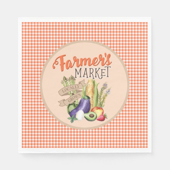 Farmers Market Baby Shower Paper Napkins (Front)