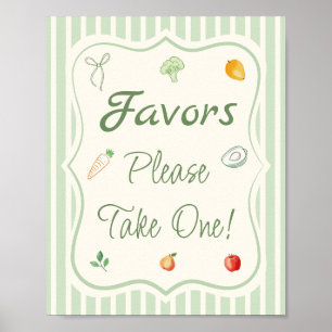Farmers Market Baby Shower Party Favor Poster