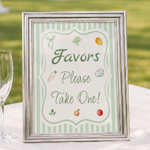 Farmers Market Baby Shower Party Favor Poster