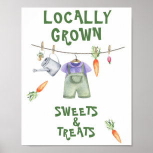 farmers market baby shower - sweets and treats poster