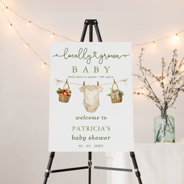 Farmers Market Baby Shower Welcome Sign (In Situ (Stand))