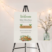 Farmers Market Baby Shower Welcome Sign