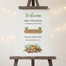 Farmers Market Baby Shower Welcome Sign