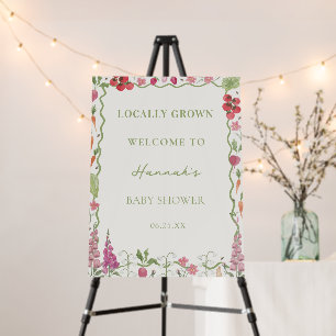 Farmers Market Baby Shower Welcome Sign