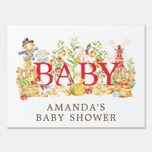 Farmers Market Baby Shower Yard Sign