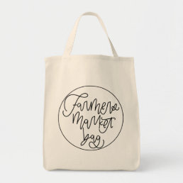 Farmers market bag with circle