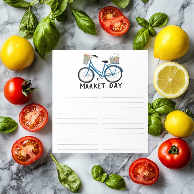 Farmers Market Bicycle Grocery Shopping List Notepad (Farmers Market Bicycle Grocery Shopping List Notepad
)