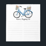 Farmers Market Bike Grocery Shopping List CUSTOM Notepad<br><div class="desc">Make your shopping lists in style with this customizable grocery shopping,  meal planning or to-do list notepad. Customize or add text to suit your needs. Keep or delete the lines too. Check my shop for more sizes and styles!</div>