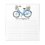 Farmers Market Bike Grocery Shopping List CUSTOM Notepad
