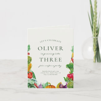 Farmers Market Birthday Invitation Local