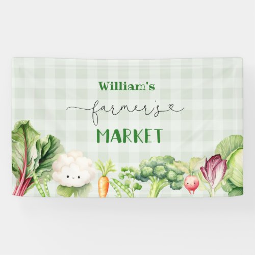 Farmers market birthday party banner