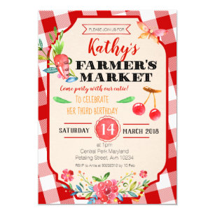 farmer market 5x7 invitations zazzle