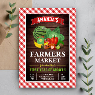 Farmers Market Birthday Party Invitation