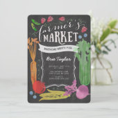 Farmers Market Birthday Party Invitation (Standing Front)