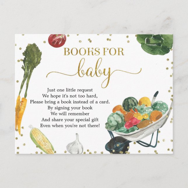 Farmers Market Books For Baby  Invitation Postcard (Front)