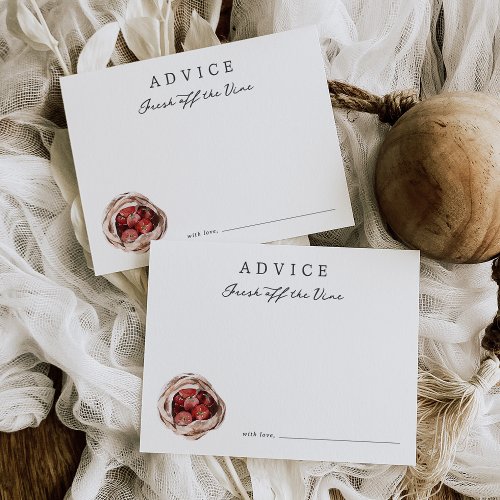 Farmers Market Bridal Shower Advice Card