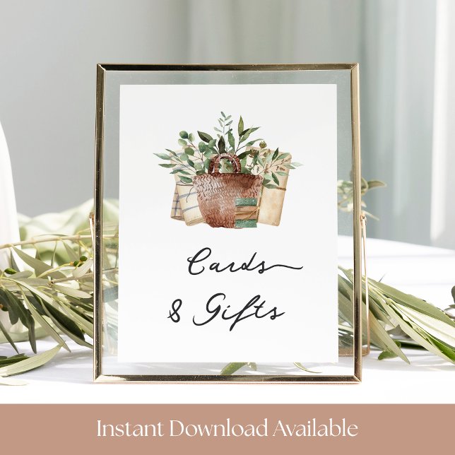 Farmers Market Bridal Shower Cards & Gifts Sign (Creator Uploaded)