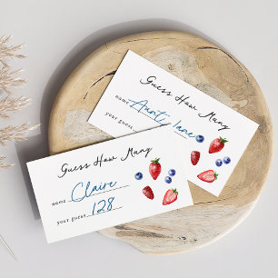 Farmers Market Bridal Shower Fruit Guess Card